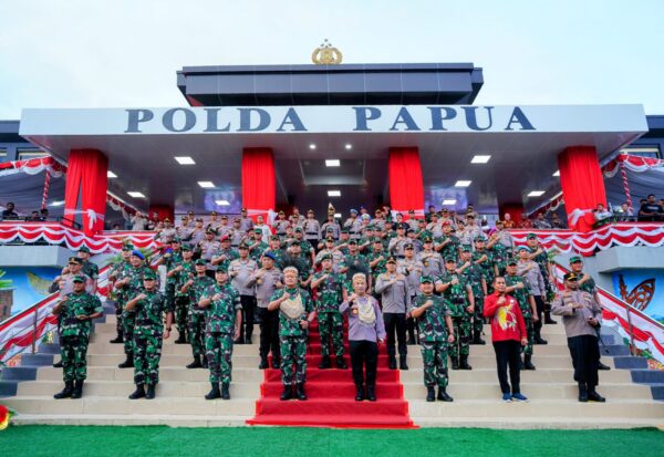 Panglima TNI Resmikan Mapolda Papua, Dihadiri Kepala Staf 3 Matra.