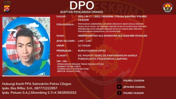 Ada Yang Kenal? Satreskrim Polres Cilegon Telah Terbitkan Surat DPO nya.