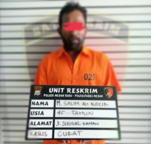 Polsek Medan Baru, Lumpuhkan Pencuri di Rumah Seorang Pendeta Dengan Timah Panas.