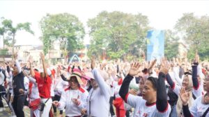 Ribuan Simpatisan dan Kader Partai Gerindra di Kota Tangerang, Tumpah Ruah di Acara Senam Bersama