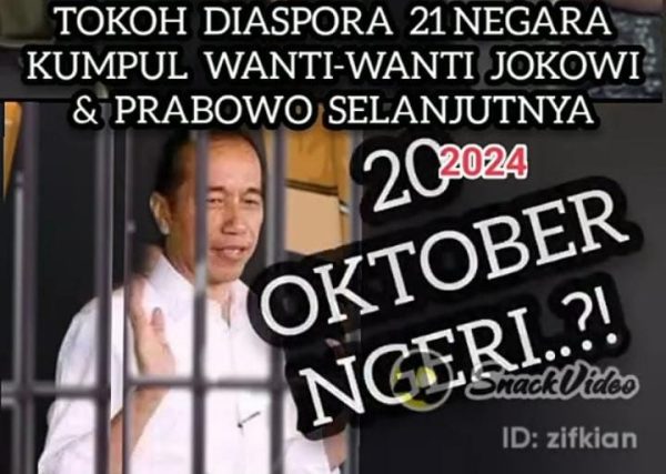Tokoh Diapora 21 Negara kumpul wanti-wanti jokowi dan Prabowo selanjutnya 20 Oktober 2024 barang-barang di ajuhkan ke pihak Pengadilan.
