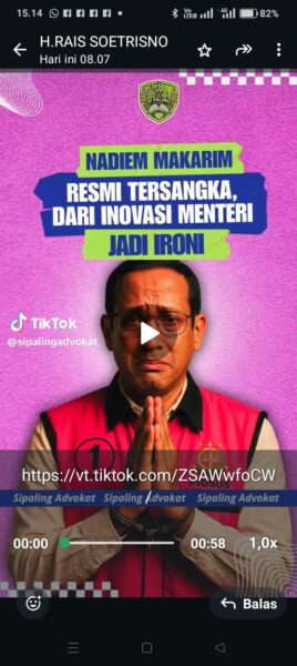 Saat Nadien di giring kerungan tahanan KPK, sempat pucat.