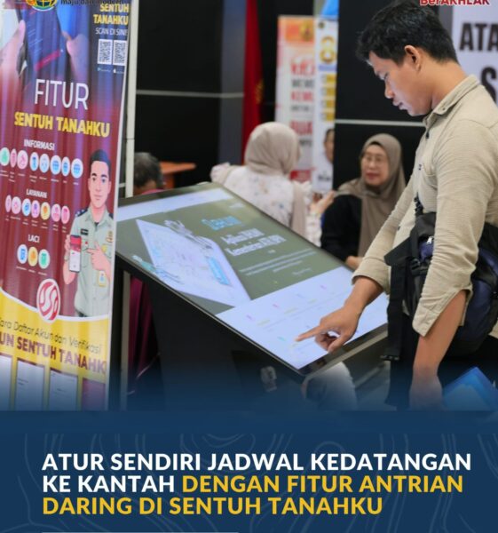 Masyarakat bisa antre dulu dari rumah melalui antrean daring, daftar di Antrian Daring dalam Sentuh Tanahku.