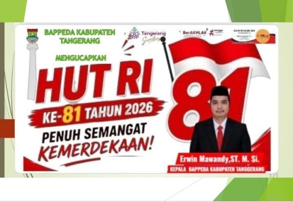 Kepala BAPPEDA Kabupaten Tangerang Beserta Staf Mengucapkan Dirgahayu Ri Ke 81 Tahun Indonesia Mardeka.